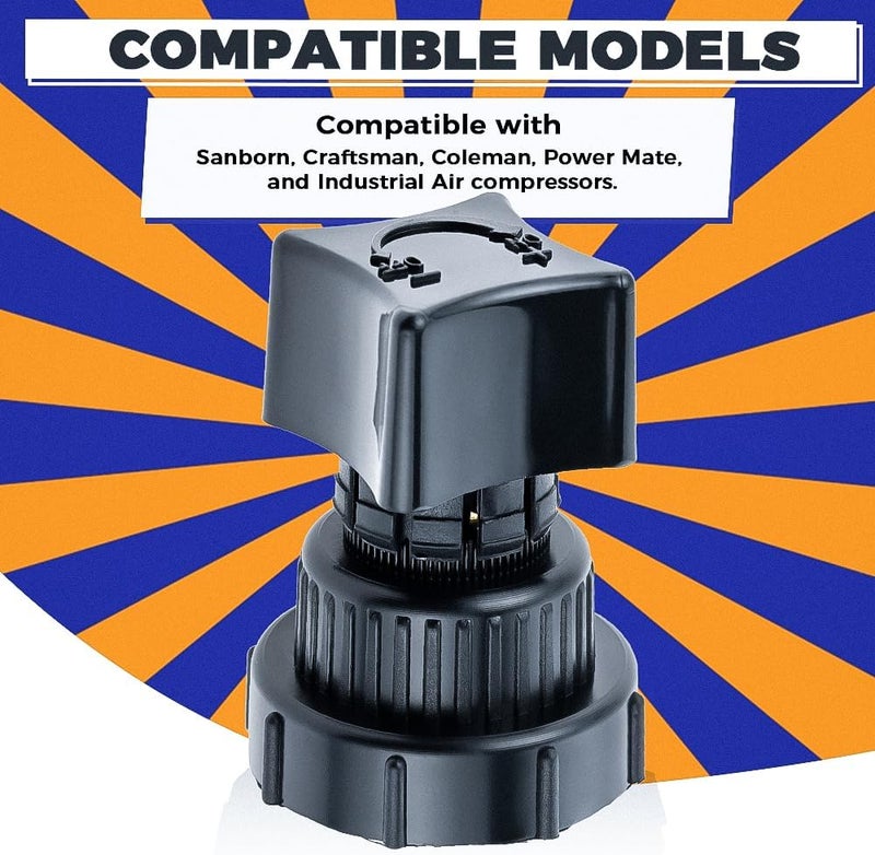 Yetaha Manifold Plastic Air Compressor Regulator Valve Knob, Compatible with Sanborn Craftsman Coleman Power Mate Air Compressor Replacement Parts - Image 5